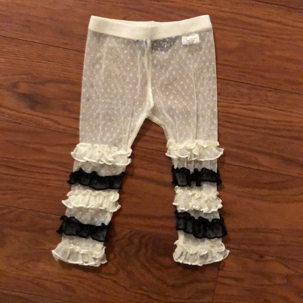 Mustard pie lace leggings 6 months
